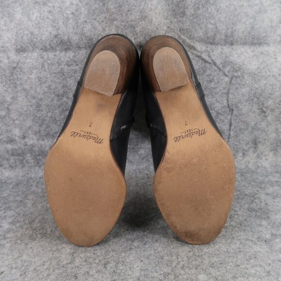 Madewell Shoes Womens 7 Bootie Fashion Classic Billie Boot Leather Stacked Heel - Picture 11 of 15